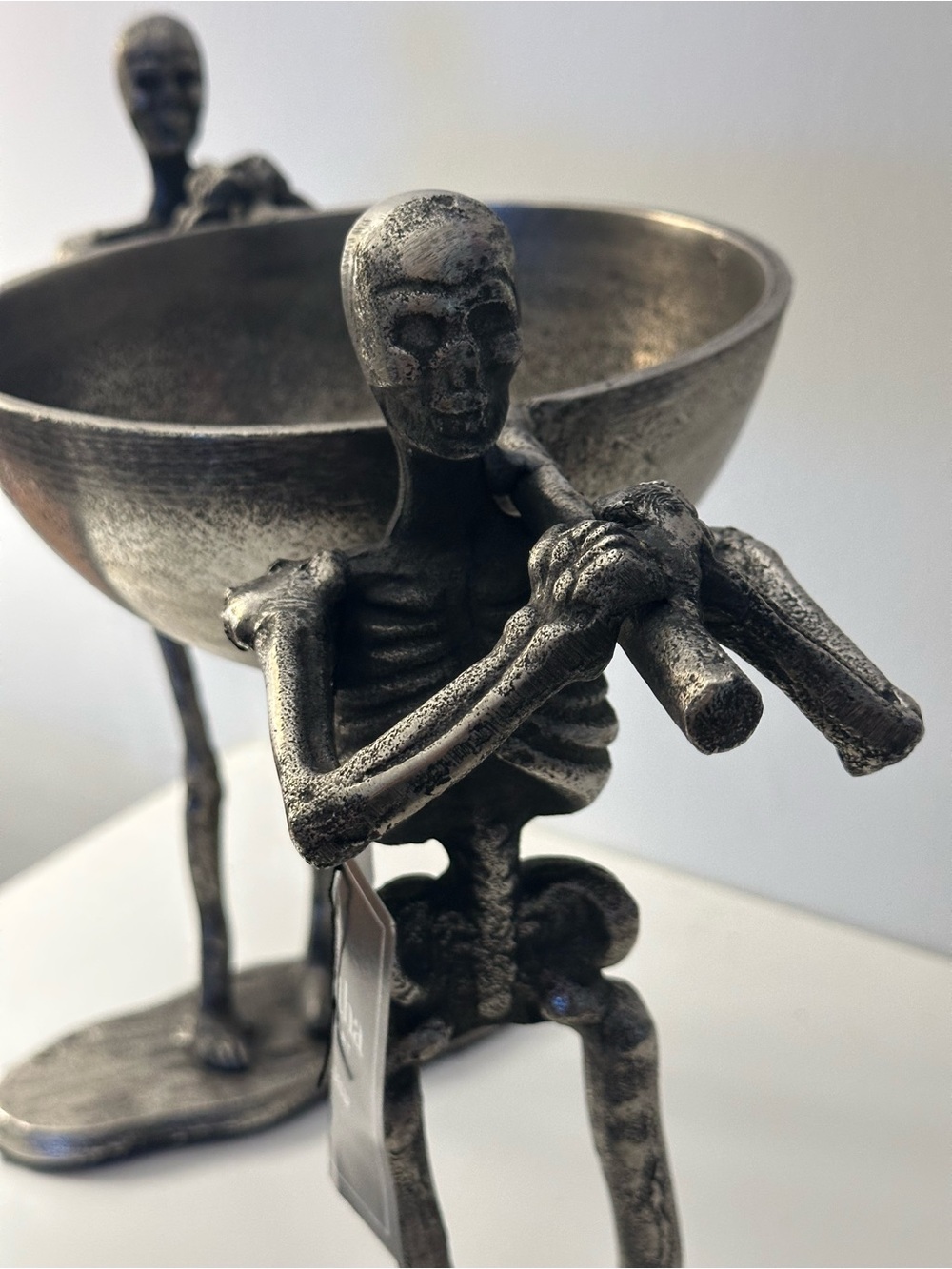 Silver Skeleton Decorative Bowl Stand